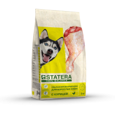 Премиальный сухой корм Statera для взрослых собак с курицей и рисом (3 кг)