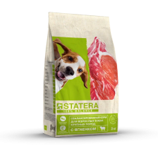 Премиальный сухой корм Statera для взрослых собак крупных пород с ягненком (3 кг)
