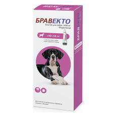 Бравекто Спот Он капли на холку для собак крупных пород от 40 до 56 кг 1400 мг (пипетка 3,57 мл)