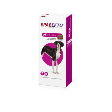 Бравекто Intervet жевательная таблетка для собак 40-56кг 1400мг против блох и клещей (упаковка 1 шт)