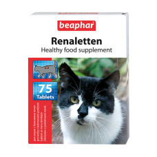 Beaphar Реналеттен К диетическое лакомство для кошек с проблемами почек, уп. 75 таблеток