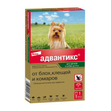 Адвантикс, для собак до 4 кг, 1 пипетка 0.4 мл