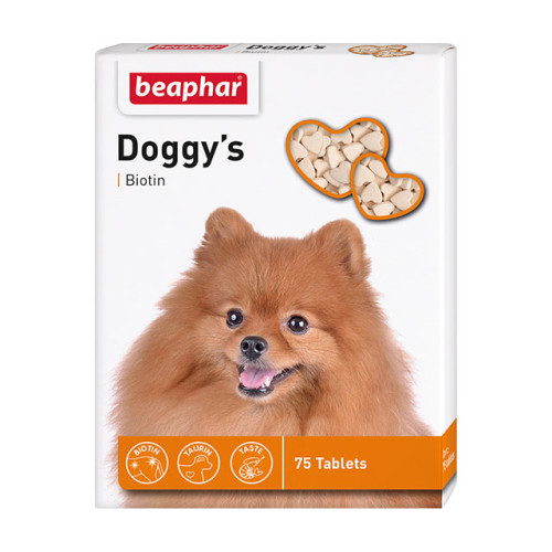 Beaphar Doggy's+Biotin витамины с биотином для собак, уп. 75 таблеток