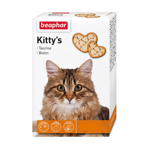 Beaphar Kitty's+Taurine-Biotin витамины с таурином и биотином для кошек, уп. 180 таблеток