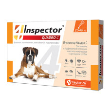 Inspector (Инспектор) Quadro, капли на холку для собак 25-40 кг, 1 пипетка