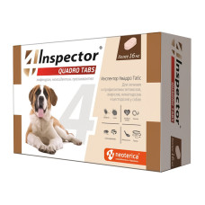 Inspector Quadro TABS, таблетки для собак более 16 кг, уп. 4 таблетки