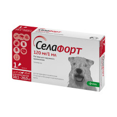 Селафорт, 120 мг для собак 10.1-20 кг, пипетка 1 мл