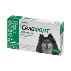 Селафорт, 240 мг для собак 20,1-40 кг, пипетка 2 мл