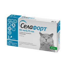 Селафорт, 45 мг для кошек 2.6-7.5 кг, пипетка 0.75 мл
