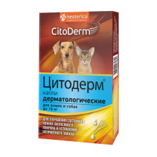 Цитодерм, капли дерматологические для кошек и собак до 10 кг, уп. 4 пипетки