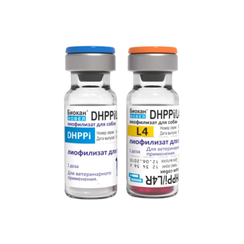 Вакцина Биокан DHPPI+LR, доза, 2 флакона