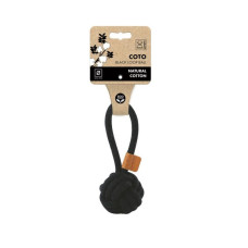 M-PETS Игрушка для собак СОТО мяч-петля, 6,5 см, цвет черный