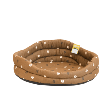 Моськи-Авоськи Лежанка круглая стёганая с подушкой, 67х67х23 см, цвет коричневый