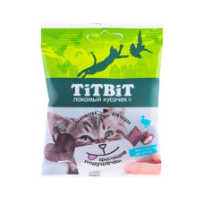 Хрустящие подушечки TitBit для кошек с паштетом из утки, 30 г