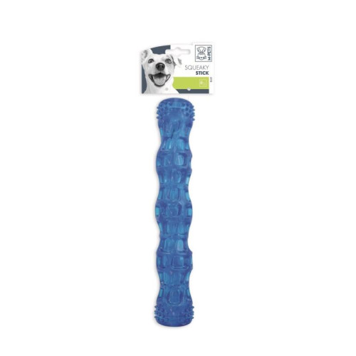 M-PETS Палка-пищалка Squeaky Stick для собак, 27,3х5 см, цвет голубой