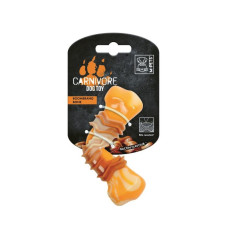 M-PETS Игрушка для собак Карнивор кость бумеранг, вкус бекона, цвет желтый, 15.5x6.1x3.7 см