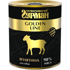 Четвероногий гурман Golden Line консервы для собак с ягненком в желе, 340 г