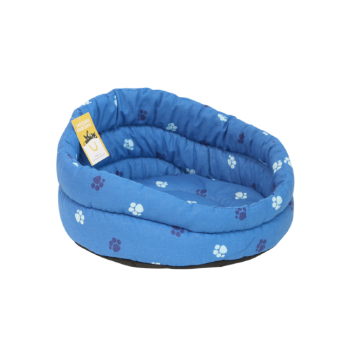 Моськи-Авоськи Лежанка круглая стёганая с подушкой, 36,5х36,5х18,5 см, цвет синий