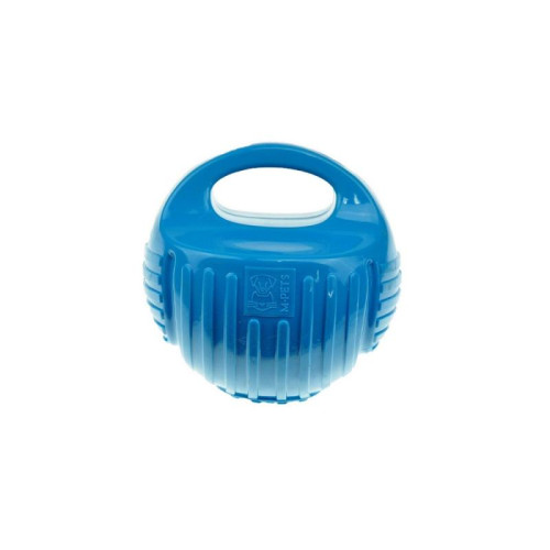 M-PETS Игрушка для собак мяч-гиря, цвет синий, 13 см