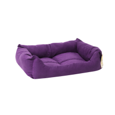 Моськи-Авоськи Лежанка "Бархат" прямоугольная пухлая с подушкой, 53х39х14 см, цвет фиолетовый