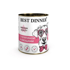 Бест Диннер консервы Меню № 4 для взрослых собак и щенков с 6 месяцев, с телятиной и овощами, 340 г