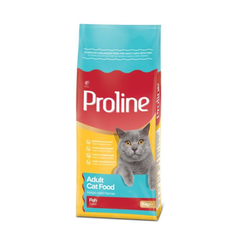 PROLINE сухой корм для кошек, с рыбой, 15 кг