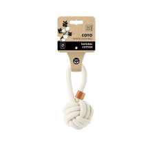 M-PETS Игрушка для собак СОТО мяч-петля, 8 см, цвет белый
