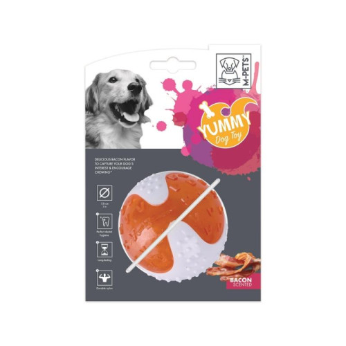 M-PETS Игрушка для собак Ямми, вкус бекона, нейлон 7,8х7,8х7,8 см