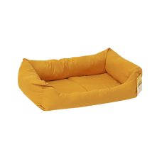 Моськи-Авоськи Лежанка "Бархат" прямоугольная пухлая с подушкой, 64х46х16 см, цвет охра
