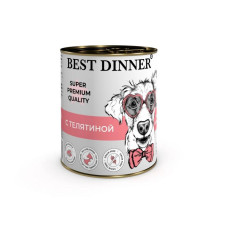 Бест Диннер консервы Мясные деликатесы для взрослых собак и щенков с 6 месяцев, телятина, 340 г
