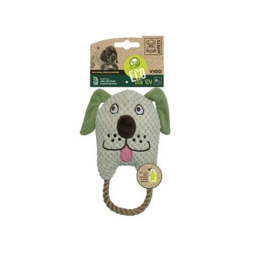 M-PETS Игрушка мягкая для собак Собачка Виго с канатом, 23 см