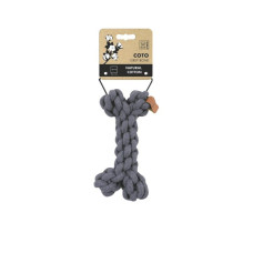 M-PETS Игрушка для собак COTO косточка 19 см, цвет серый