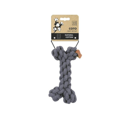 M-PETS Игрушка для собак COTO косточка 19 см, цвет серый