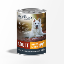 Mr.Buffalo Влажный корм консервы для собак, говядина и печень, 400 г