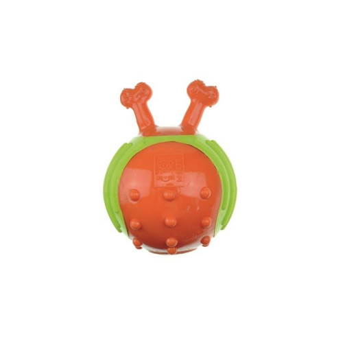 M-PETS Игрушка для собак мяч с рожками, 17 см, зеленый/оранжевый