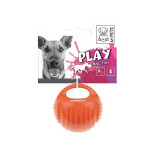 M-PETS Игрушка для собак мяч-гиря, цвет оранжевый, 7,7 см