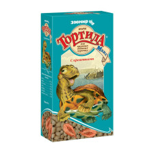 Тортила Макс, корм для крупных водяных черепах с креветками, 70 г