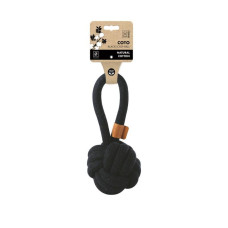 M-PETS Игрушка для собак СОТО мяч-петля, 11 см, цвет черный
