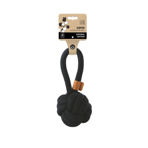 M-PETS Игрушка для собак СОТО мяч-петля, 11 см, цвет черный