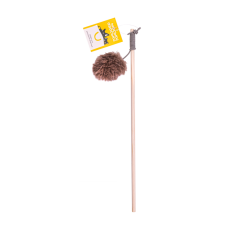 Моськи-Авоськи Игрушка-дразнилка "Удочка шуршик-погремушка" 4 см, на резинке 70 см, коричневая