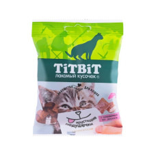 Хрустящие подушечки TitBit для кошек с паштетом из лосося, 30 г