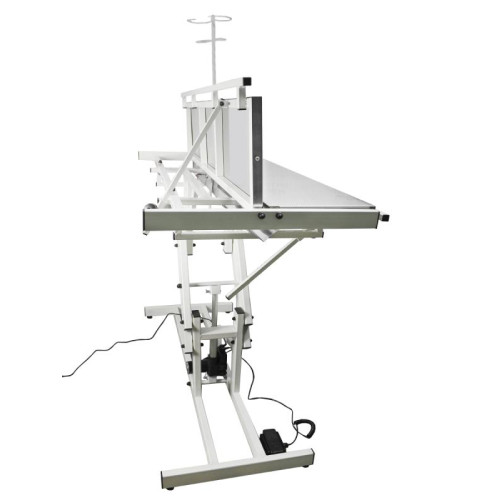 Стол ветеринарный СВ-9 V-образная столешница нержавеющая сталь с электроприводом 130х60х60-100 см