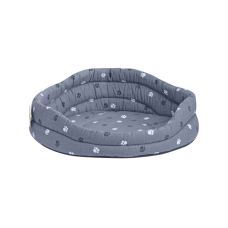 Моськи-Авоськи Лежанка круглая стёганая с подушкой, 67х67х23 см, цвет серый