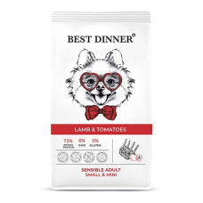 Бест Диннер Adult Sensible Mini сухой корм для собак мелких пород, ягненок и томаты, 3 кг