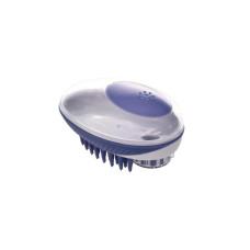 M-PETS Щетка для мытья животных RUBEAZ SOAP DISPENSER & BRUSH (Рубиз) с дозатором для мыла, 11,5х7,5 см, цвет синий