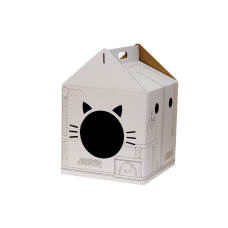 Моськи-Авоськи Домик-раскраска для кошек, картон, 35х35х50 см, цвет белый