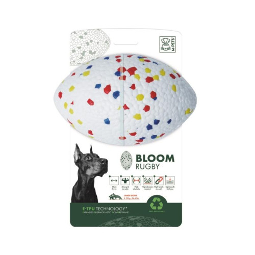 M-PETS Игрушка для собак мяч Рэгби Блум разноцветный, 14 см