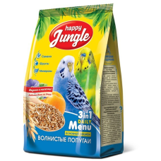 Корм Happy Jungle для волнистых попугаев, 500 г