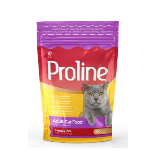 PROLINE сухой корм для кошек, ягненок и рис, 400 г