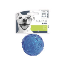M-PETS Игрушка для собак Squeaky Ball мяч-пищалка, диаметр 6,3 см, цвет голубой
